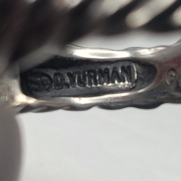 David Yurman Pave Diamond Onyx Capri Cable ring - Picture 8 of 8